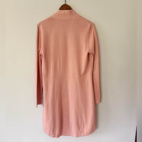 NWT Women’s Isaac Mizrahi Long Open-Front Cardigan, Bubblegum Pink, Size M - Picture 2 of 5